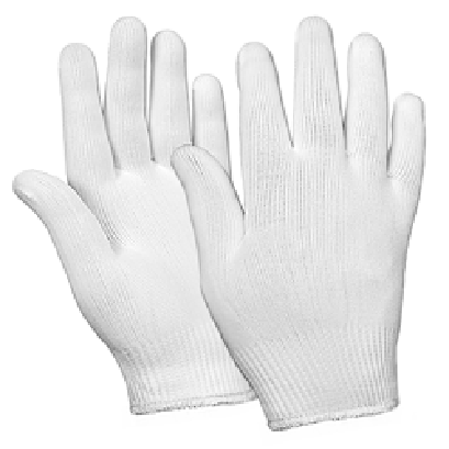 MICROTEX ถุงมือทอเข็มละเอียด สีขาว